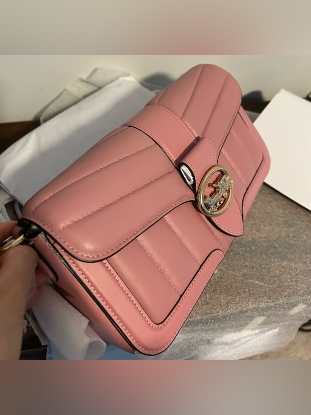 Coach Georgie Shoulder Bag With Puffy Quilting - Picture 7 of 10